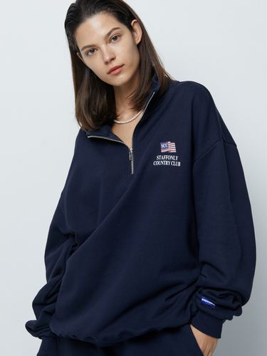 Flag Logo Half Zip-Up Sweatshirt _ - STAFFONLY - Modalova