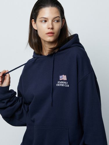 Flag Logo Hoodie _ Navy - STAFFONLY - Modalova