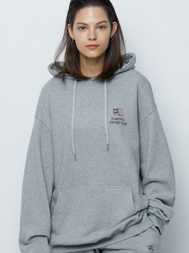 Flag Logo Hoodie _ Melange Grey - STAFFONLY - Modalova