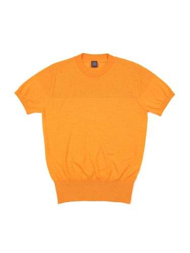 Hole Pattern Crewneck Top Orange - IOLO - Modalova