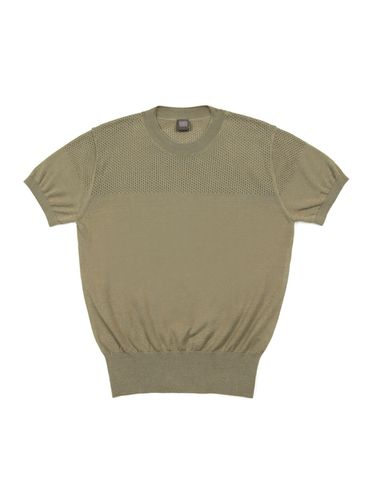 Hole Pattern Crewneck Top Khaki - IOLO - Modalova