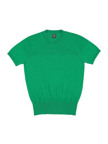 Hole Pattern Crewneck Top Green - IOLO - Modalova