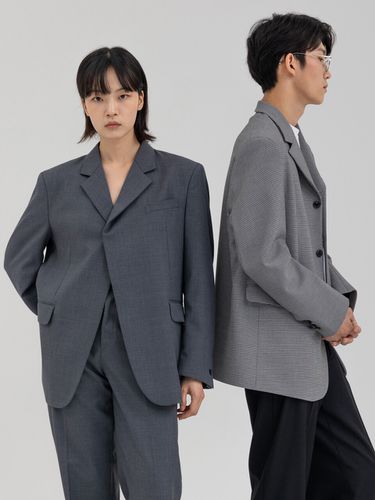 Unbalanced Hidden Blazer_Grey - AFTERGLOW - Modalova