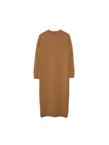 Round Neck Dress Yellow Brown - IOLO - Modalova