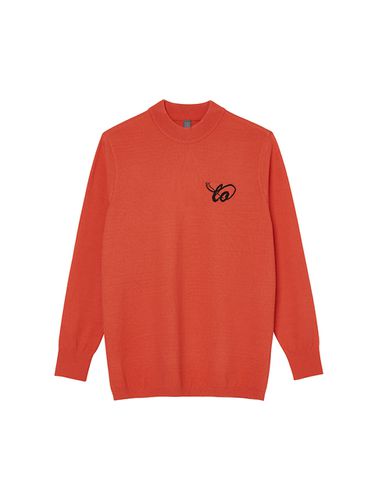 Logo Embroidery Mockneck Knit Top - IOLO - Modalova