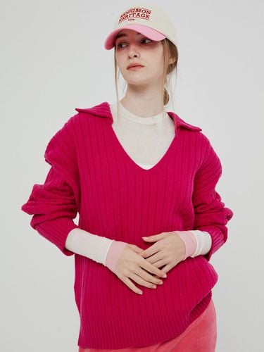 Wide Collar Knit (Hot Pink) - Bensimon - Modalova