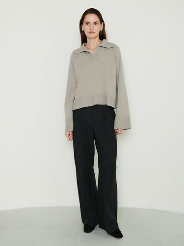 Collar Cashmere Knitwear_Gray - OSTKAKA - Modalova