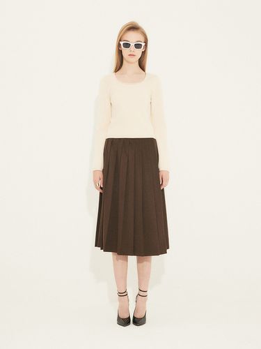 Long Pleats Skirt 001_Brown - MUDIDI - Modalova