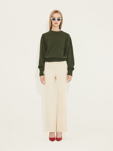 Puff Sleeve Knit 002_Khaki - MUDIDI - Modalova