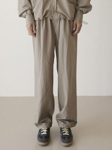 Nylon Wide Pants Beige - MARBETE - Modalova