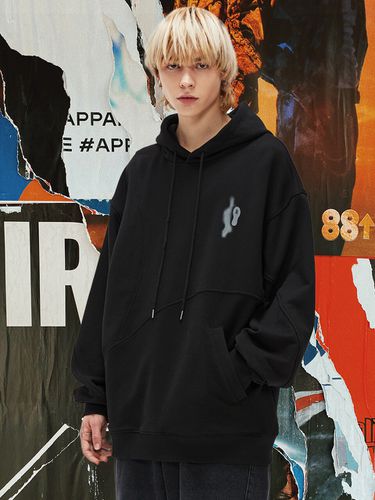 Unbalance Line Logo Hoodie Black - add - Modalova