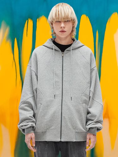 Basketball Heavy Zip-up Hoodie Melange - add - Modalova