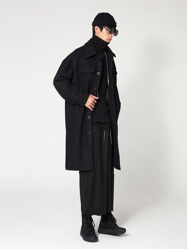 DGNAK Trucker Detail Long Coat _ - DGNAK12 - Modalova