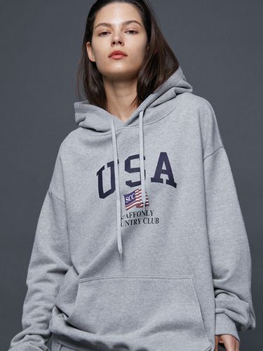 USA Hoodie(Melange Gray) - STAFFONLY - Modalova