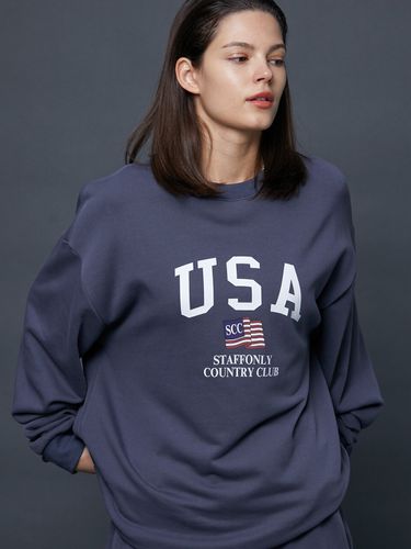 USA Sweatshirt Washed Navy - STAFFONLY - Modalova