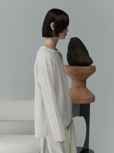 Reversible Super Wash Wool Sweater - RE RHEE - Modalova