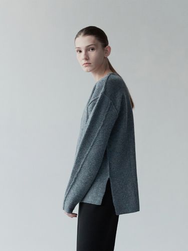 Reversible Super Wash Wool Sweater_Grey - RE RHEE - Modalova