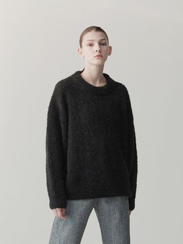 Wool Blend Knit Sweater Top_Black - RE RHEE - Modalova