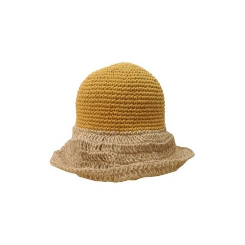 Straw Fedora Hat - Yellow - MISU A BARBE - Modalova