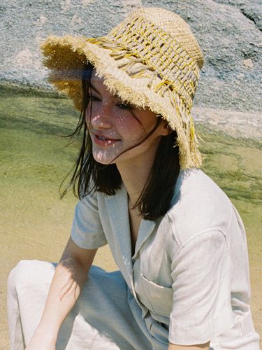 Paper Bucket Hat - Beige - MISU A BARBE - Modalova