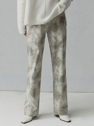 Discharge Printed Cotton Straight Leg Jeans - RE RHEE - Modalova