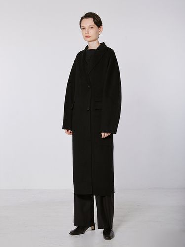 Tof Peaked Collar Handmade Coat_Black - MOHAN - Modalova