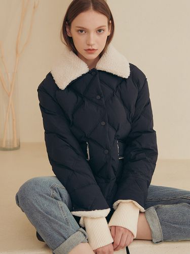 Shearling Detail Down Jacket_4 Colors - HACIE - Modalova