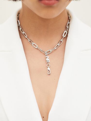 Pm Logo chain necklace - Silver - NILLRING - Modalova