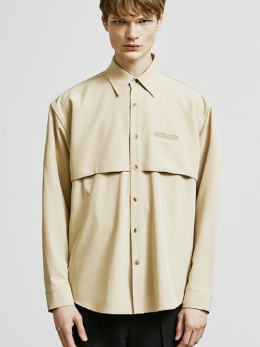 Trench Welt Pocket Shirt Jacket_Beige - S SY - Modalova