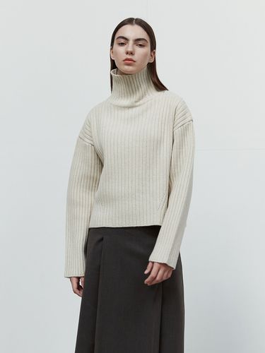 Tow Cashmere Ribbed Turtleneck Knit_3 Colors - MOHAN - Modalova