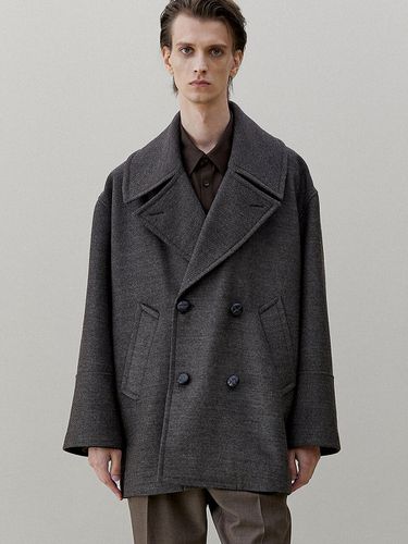 Overfit Wool-Tweed Peacoat - NOIRER - Modalova