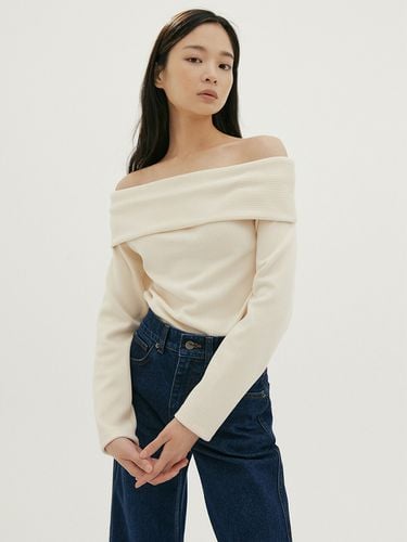 Noi Off-shoulder Knit_Cream - REORG - Modalova