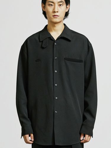 Balmacaan Welt Pocket Shirt Jacket_Black - S SY - Modalova