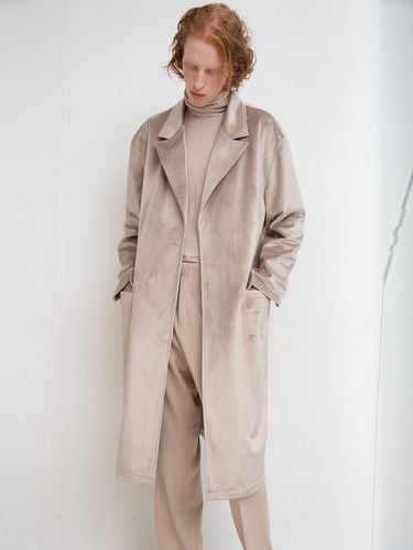 Unisex] Velvet Robe Coat - Beige - SILENT SOCIETY - Modalova