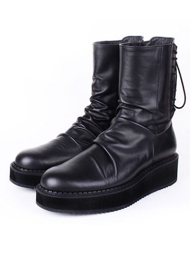 Back Lace-up Boots Black - DAVID STONE - Modalova