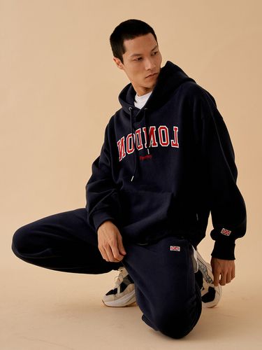 Fleece Fabric] London Hoodie_Navy - PaperBoy - Modalova