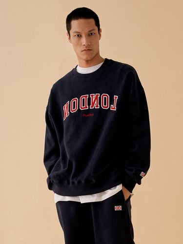 Fleece Fabric] London Sweatshirt_Navy - PaperBoy - Modalova