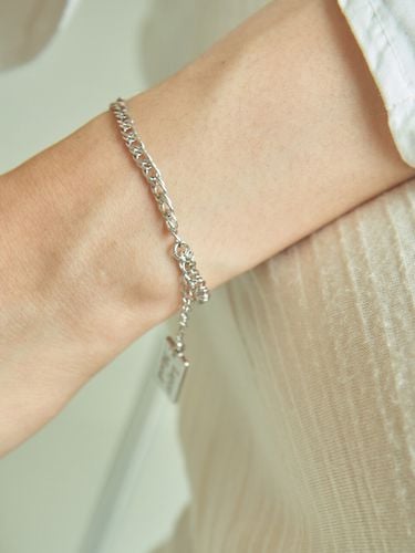 Silver One Chain 2 Bracelet - LAYERMOOD - Modalova