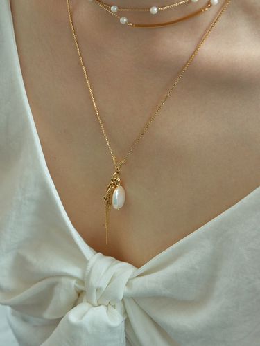 Drop` Water Pearl Necklace - LAYERMOOD - Modalova