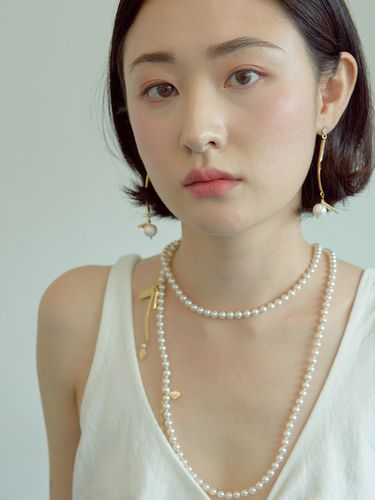 Two Way Long Pearl Necklace - LAYERMOOD - Modalova