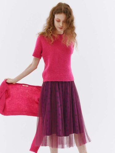 Mohair Fuzzy Knit Top (True Pink) - ROCCI ROCCI - Modalova