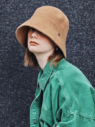 BASIC WOOL BROWN BUCKET HAT - ELKE BLOEM - Modalova