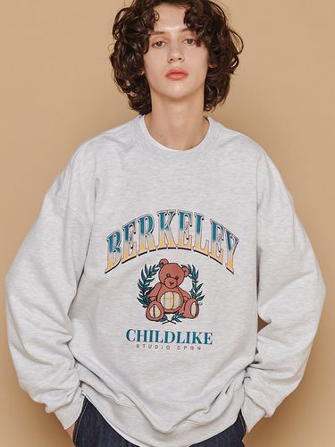 Berkeley Bear Sweatshirt Grey White - CPGN - Modalova