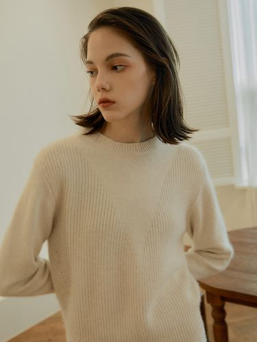 V-Pattern Wool Knit - LINE STUDIO ONE - Modalova