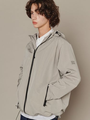 Solid Shell Windbreaker Jacket Grey - CPGN - Modalova