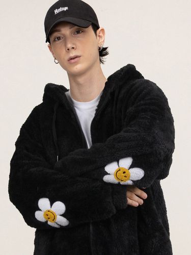 Unisex] Elbow Flower Dote Fleece Jacket _ 2 Color - GRAVER - Modalova