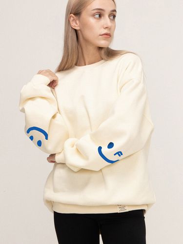 Unisex] Elbow Smile Drawing Sweatshirt - GRAVER - Modalova