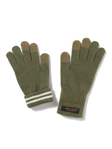 Long-Touch Gloves - Olive - NORDIC ISLAND - Modalova