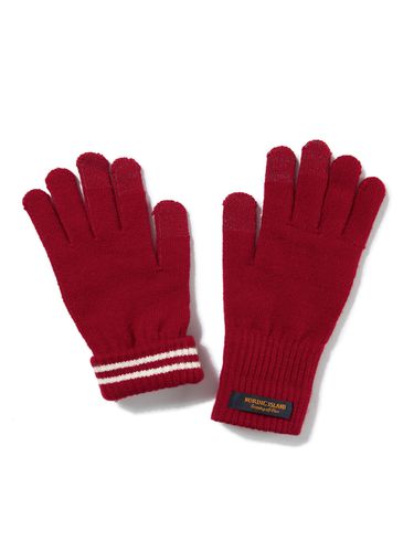 Long-Touch Gloves - Red - NORDIC ISLAND - Modalova