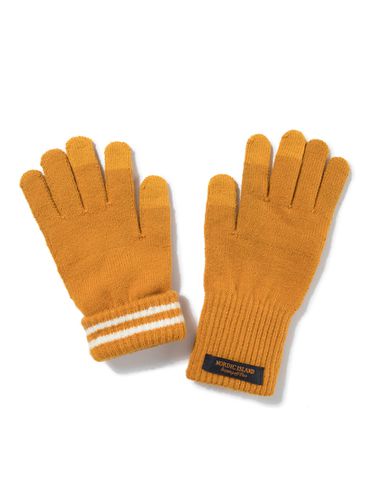 Long-Touch Gloves - Mustard - NORDIC ISLAND - Modalova